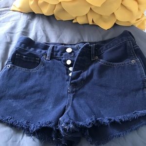 Melville dark jean low rise shorties